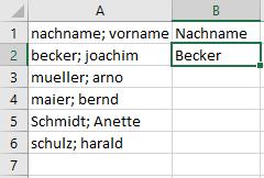 Blitzvorschau Nachname