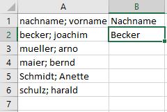 Blitzvorschau Nachname