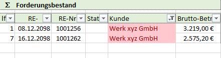 Excel-Tipp 147 Nach Farbe filtern