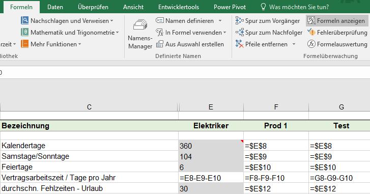 Excel-Tipp 150 Formeln anzeigen