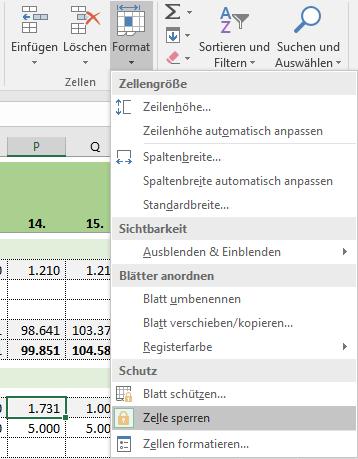 Excel-Tipp 151 Zellen per Mausklick sperren und entsperren