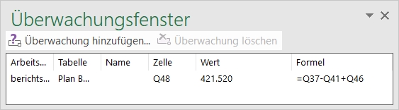 Excel-Tipp 169 Überwachungsfenster