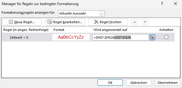 Neuen Bereich hinzufügen