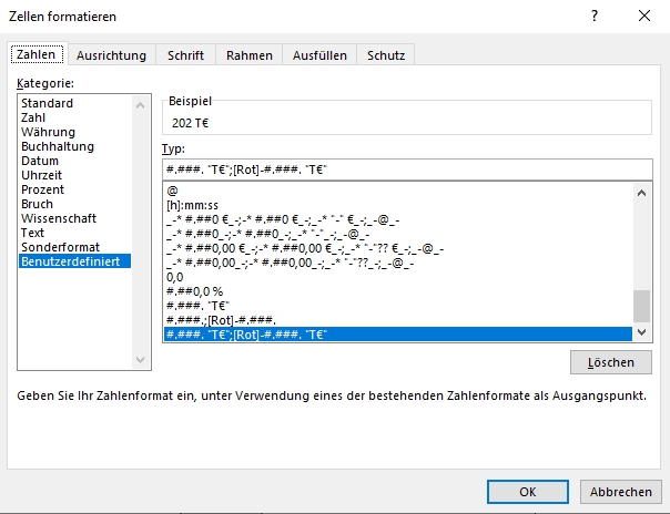 Benutzerdefiniertes Format für absolute Zahlen