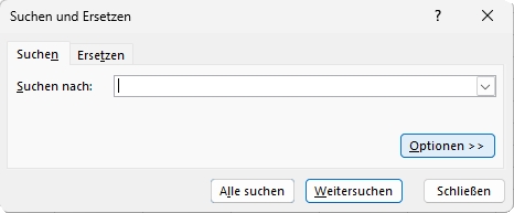 Suchen und Ersetzen